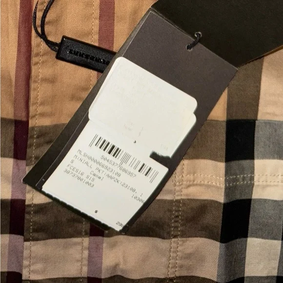 Burberry Tan and Black Plaid Casual Shirt - Picture 3 of 3
